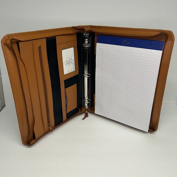 Royce Leather Writing Portfolio Binder Bonded Leather Tan - Picture 13 of 16